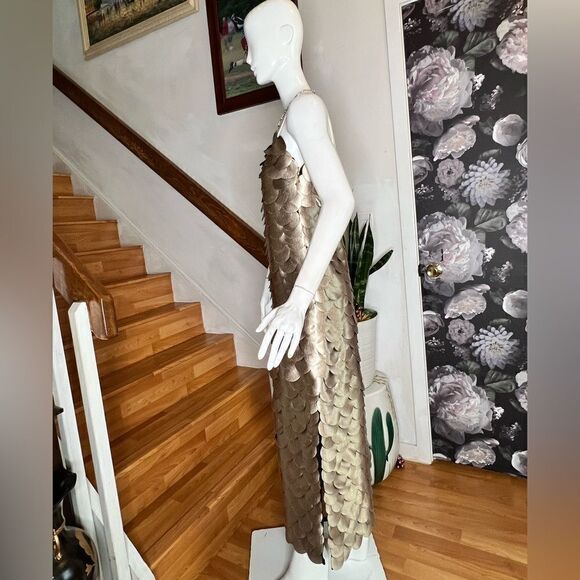 Anthropologie x SAU  Escamas Metallic Textured Maxi Dress - Picture 8 of 8